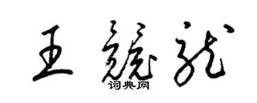 梁锦英王竞龙草书个性签名怎么写