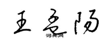 梁锦英王孟阳草书个性签名怎么写