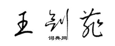 梁锦英王剑菲草书个性签名怎么写