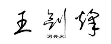 梁锦英王剑烽草书个性签名怎么写