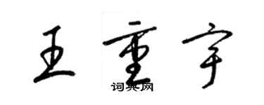 梁锦英王重宇草书个性签名怎么写