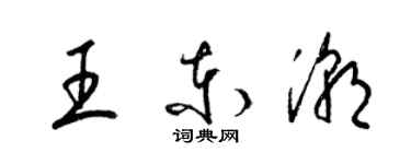 梁锦英王东潮草书个性签名怎么写