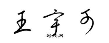 梁锦英王宇可草书个性签名怎么写