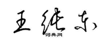 梁锦英王纯东草书个性签名怎么写