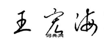 梁锦英王宏海草书个性签名怎么写