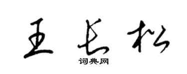 梁锦英王长松草书个性签名怎么写