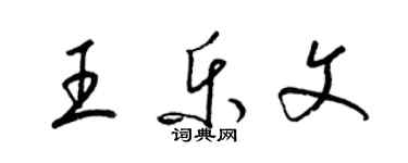 梁锦英王乐文草书个性签名怎么写