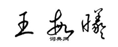 梁锦英王敏曦草书个性签名怎么写
