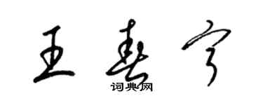 梁锦英王春宁草书个性签名怎么写