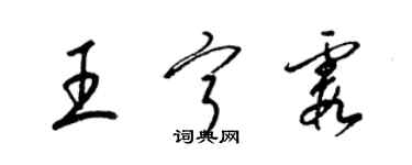 梁锦英王宁霞草书个性签名怎么写