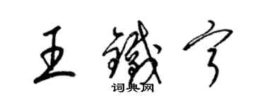 梁锦英王铁宁草书个性签名怎么写