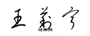 梁锦英王莉宁草书个性签名怎么写