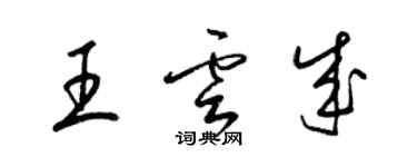 梁锦英王云成草书个性签名怎么写