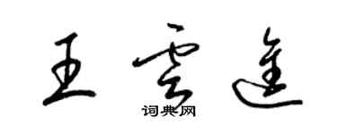 梁锦英王云进草书个性签名怎么写