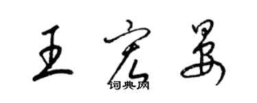 梁锦英王宏晏草书个性签名怎么写