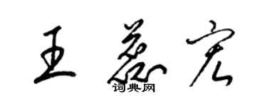 梁锦英王蕊宏草书个性签名怎么写
