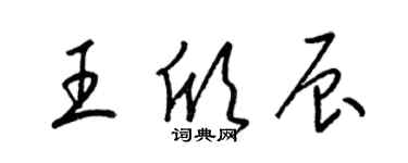 梁锦英王欣辰草书个性签名怎么写
