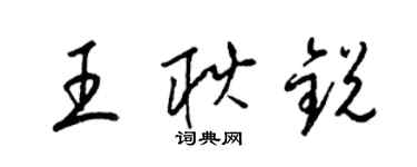 梁锦英王耿锐草书个性签名怎么写