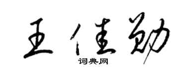 梁锦英王佳勋草书个性签名怎么写