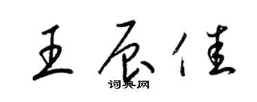 梁锦英王辰佳草书个性签名怎么写