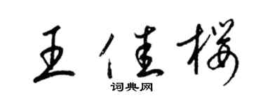 梁锦英王佳樱草书个性签名怎么写