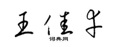 梁锦英王佳幸草书个性签名怎么写