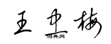 梁锦英王忠梅草书个性签名怎么写