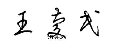 梁锦英王庆民草书个性签名怎么写