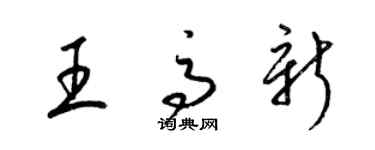 梁锦英王高新草书个性签名怎么写