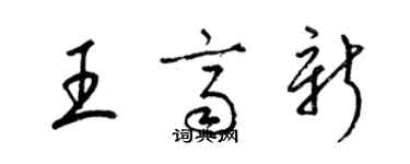 梁锦英王齐新草书个性签名怎么写