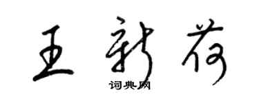 梁锦英王新荷草书个性签名怎么写