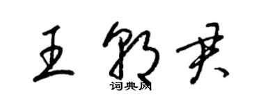 梁锦英王朝君草书个性签名怎么写