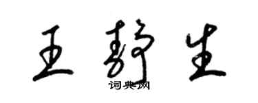 梁锦英王静生草书个性签名怎么写