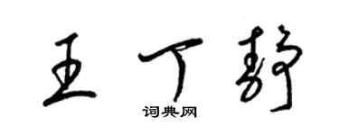梁锦英王丁静草书个性签名怎么写