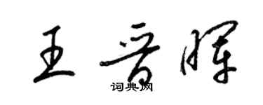 梁锦英王晋晖草书个性签名怎么写
