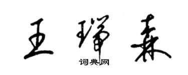 梁锦英王瑞森草书个性签名怎么写
