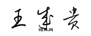梁锦英王成贵草书个性签名怎么写