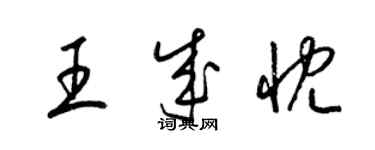 梁锦英王成忱草书个性签名怎么写