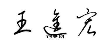 梁锦英王进宏草书个性签名怎么写