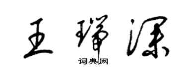 梁锦英王瑞深草书个性签名怎么写