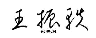 梁锦英王振轶草书个性签名怎么写