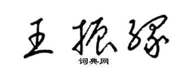 梁锦英王振缘草书个性签名怎么写