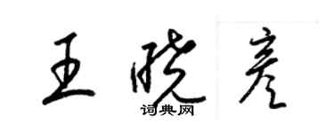 梁锦英王晓彦草书个性签名怎么写