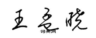 梁锦英王孟晓草书个性签名怎么写