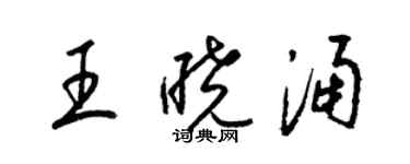 梁锦英王晓涌草书个性签名怎么写