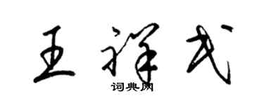 梁锦英王祥民草书个性签名怎么写