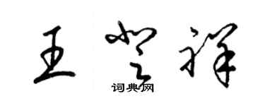 梁锦英王登祥草书个性签名怎么写
