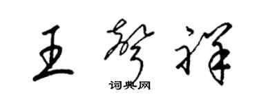 梁锦英王声祥草书个性签名怎么写