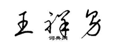 梁锦英王祥男草书个性签名怎么写