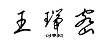 梁锦英王瑞密草书个性签名怎么写